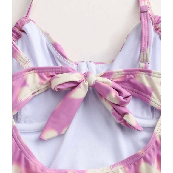 NWT Cider Butterfly Print Drawstring Underwire One Piece Swimsuit Size L - Picture 5 of 11